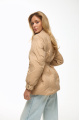 Demi-season women's beige down jacket