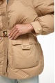 Demi-season women's beige down jacket