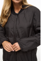 Stylish demi-season black down jacket in OVERSIZE style