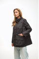 Black demi-season down jacket in OVERSIZE style