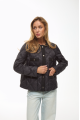 Stylish demi-season down jacket of black color