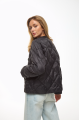 Stylish demi-season down jacket of black color