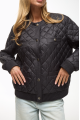 Black demi-season down jacket