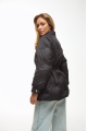 Demi-season women's black down jacket