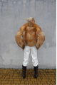 Stylish women's red fox fur coat