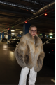 Women's dark fox fur coat
