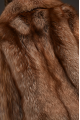 Stylish brown fox fur coat