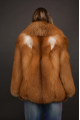 Stylish red fox fur coat