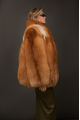 Women's red fox fur coat