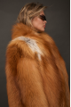 Women's red fox fur coat