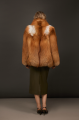 Women's red fox fur coat
