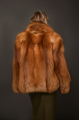 Stylish red fox fur coat