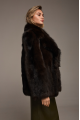 Dark chocolate fox fur coat