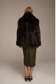 Dark chocolate fox fur coat