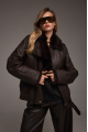 Chocolate-colored Tuscan sheepskin coat