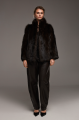 Dark chocolate fox fur coat