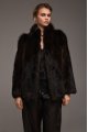 Dark chocolate fox fur coat