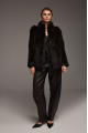 Dark chocolate fox fur coat