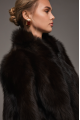 Dark chocolate fox fur coat