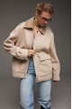 Beige suede sheepskin coat