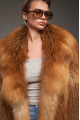 Women's red fox fur coat