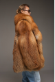 Women's red fox fur coat