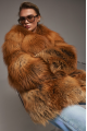 Women's red fox fur coat