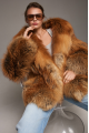Women's red fox fur coat