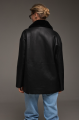 Classic double-sided black sheepskin jacket