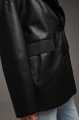 Classic double-sided black sheepskin jacket