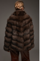 Women's chocolate marten fur coat