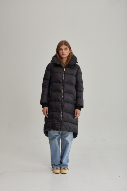 Long black down jacket