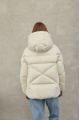 White down jacket with natural filler in OVERSIZE style