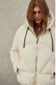 White down jacket with natural filler in OVERSIZE style