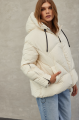 White down jacket with natural filler in OVERSIZE style