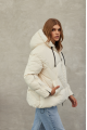 White down jacket with natural filler in OVERSIZE style