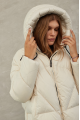 White down jacket with natural filler in OVERSIZE style