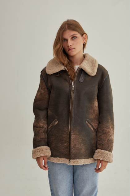 VINTAGE style sheepskin coat