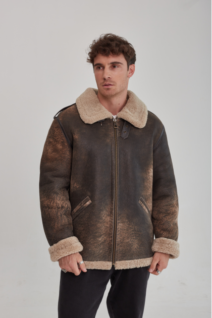 A sheepskin coat in the USA style