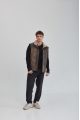 Men's brown sheepskin-vest made of natural sheepskin in VINTAGE style