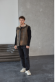 Men's brown sheepskin-vest made of natural sheepskin in VINTAGE style