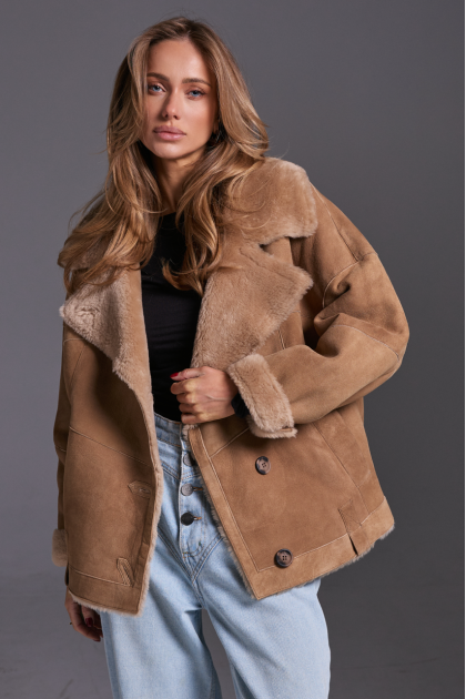 Suede sheepskin jacket