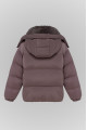 Grey down jacket with Kashmir goat fur