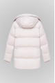White down jacket with Rex rabbit fur trim