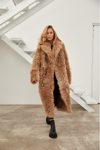 Brown double-sided sheepskin