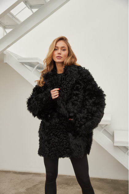 Women's two-sided sheepskin coat