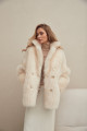 Women's double-sided jacket made of natural cashmere lamb