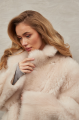 Women's two-sided sheepskin jacket made of natural cashmere lamb