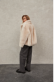 Women's two-sided sheepskin jacket made of natural cashmere lamb