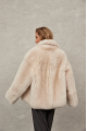 Women's two-sided sheepskin jacket made of natural cashmere lamb